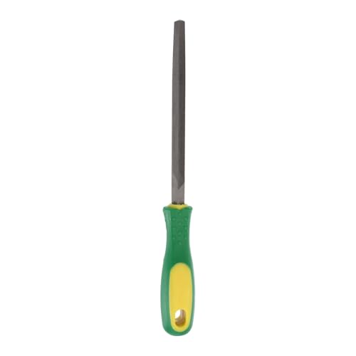 HARFINGTON Triangle Medium Teeth Cut File 6" Double Cut Teeth High Carbon Steel Hand Rasp File Plastic Handle for Metal Wood Deburring Removing - size: 6", style: Medium