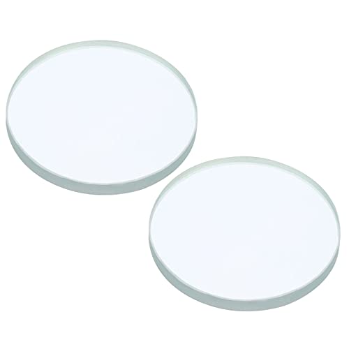 PATIKIL 8" (200mm) Focal Length Double Concave Lens, 2 Pack 50mm Diameter 5mm Height Glass Optically Polished Round Edges Lens for Physics Experiment, Clear - size: 20cm
