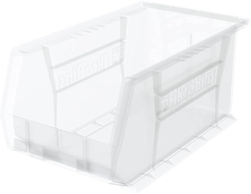 Akro-Mils 30240 AkroBins Plastic Storage Bins, 15"x8"x7", Clear, 12-Pack - color: Clear