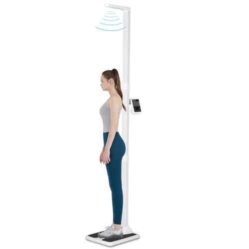 Professional Digital Physicians Scale，Ultrasonic Height and Weight Scale，Multifunctional Medical Measuring Scale for Weight and Height Measurement,Weight Capacity 440 lbs / 35.4”-78.7” - color: Smart weight and height scale