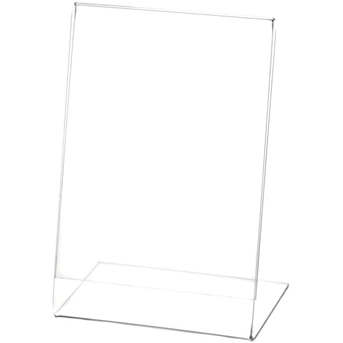 Plymor 4" W x 6" H Angled Sign Display/Literature Holder - size: 4" x 6"