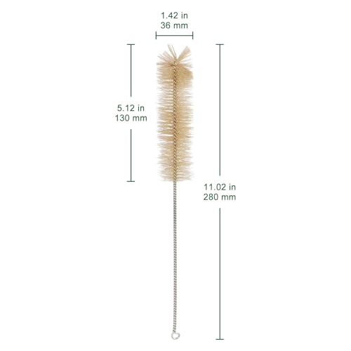 FunChem Test Tube Brush Set of 10, Large Size with Soft Bristles for Laboratory Glassware, Flasks, Beakers & Hard-to-Reach Tubes