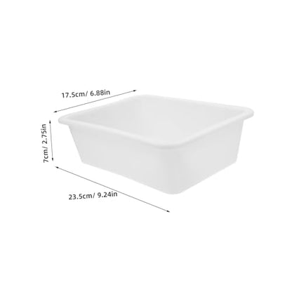 2pcs Lightweight Large Tray Utility Lab Dishes Storage Tray Organizer 7cm Depth Square Plate Acid Alkali Resistant