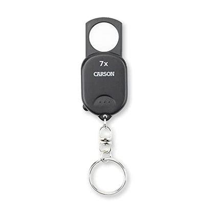 Carson Clip and View Pop-Up Retractable 7X Aspheric Keychain Magnifier (GN-70)