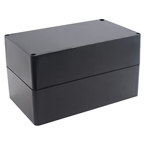 Watertight Junction Box, IP67 Waterproof Project Box Durable ABS Plastic Electronic Enclosure Case for DIY Electrical Project Black 7.87" x 4.72" x 4.45"(200 x 120 x 113 mm) - size: 7.87" x 4.72" x 4.45"