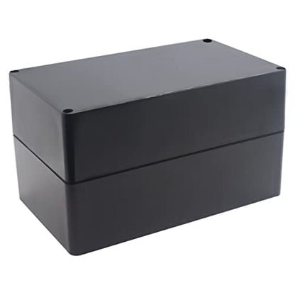 Watertight Junction Box, IP67 Waterproof Project Box Durable ABS Plastic Electronic Enclosure Case for DIY Electrical Project Black 7.87" x 4.72" x 4.45"(200 x 120 x 113 mm) - size: 7.87" x 4.72" x 4.45"