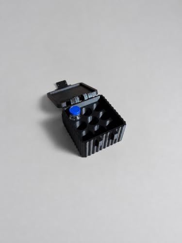 Peptide Case for Fridge, Vial Storage Box Holds 9 Vials 2ml 3ml, Black - color: Black