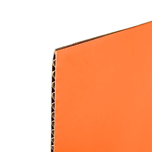 Flipside Products 18" x 48" Orange Project Boards, Pack of 24, Trifold, Presentation Board, DIY Projects, Small Display, Science Fair, Classroom, Clubs, 4H, Graduation - color: Orange
