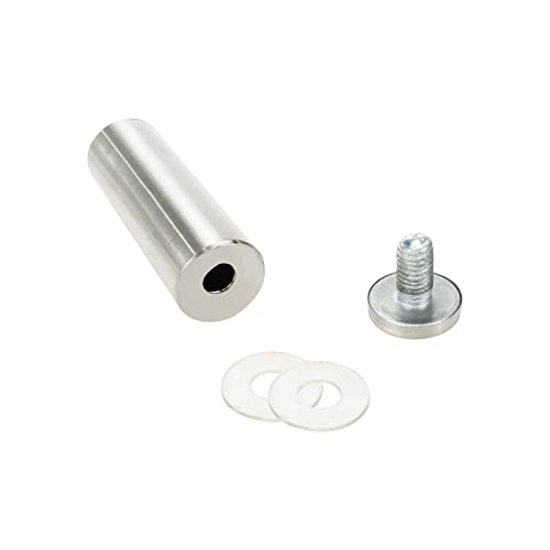 Sign Standoff Screws 1" Dia 3.2" Length Glass Standoff Bolts Stainless Steel 3/8" Thread Dia Advertising Screws - 4pcs - size: 1" Dia x 3.2" Length 4pcs