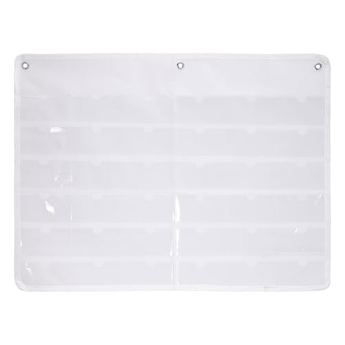 PATIKIL 2"x4" Index Card Holder Sleeve 36 Card Slots Organizer Sleeve - color: White