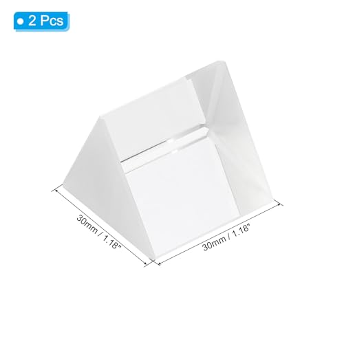 PATIKIL 30mm/1.2 Inch Triangular Prism, 2 Pack Glass Optical Crystal Rainbow Prism for Photography Physics Teaching Lights Photo, Clear - size: 30mm/1.2 Inch
