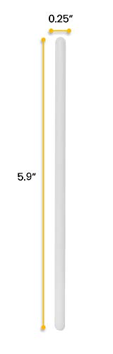 EISCO 12PK Polypropylene Stirring Rods, 5.9" - Rounded Ends, 6mm Diameter - Excellent for Laboratory or Home Use - Chemical & Heat Resistant Plastic