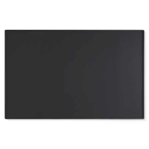 GASARÉ, Non Slip Cutting Board Mat, Grip Mat Pad, Under Kitchen Cutting Board, Raised Edges, Extra Large, Easy to Clean, 19 x 13 Inches, Black - color: Black