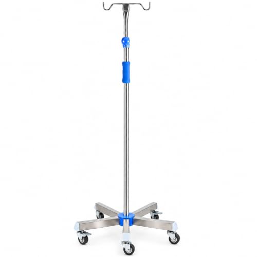ChoJiah Rolling IV Poles IV Stands for Home and Daily Use, 39.37'' to 74.80 Adjustable Height