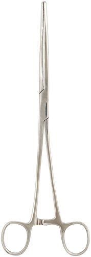 SE 10-Inch Stainless Steel Curved Forceps - Self-Locking, Serrated Tip for Precision Grip and Clamping - Perfect for Crafting, Fishing Tasks, Jewelry Making, and More! -611FC - size: 10", style: Curved