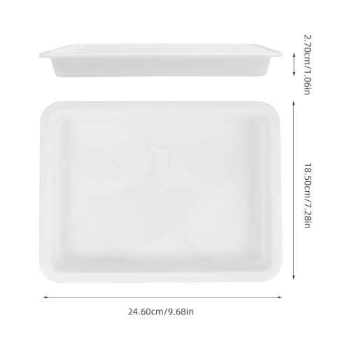 Healifty Lab Spill Containment Trays, 4 Pack Polypropylene Pans White