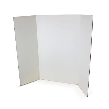 Flipside Products 36” x 48” Project Boards for Presentations, Science Fair, School Projects, Event Displays and Trifold Picture Board, Proudly Made in USA - Clay White - 24 Pack - color: Clay White, size: 24 Pack