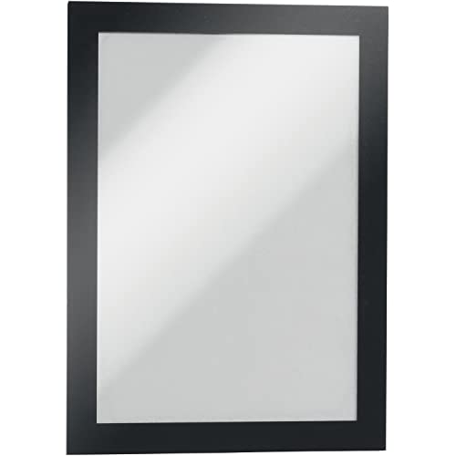 Durable Duraframe Sign Holder, Self-Adhesive, Black, Half-Letter, 2 Pack - color: Black, size: Half-Letter, 5-1/2" x 8-1/2"