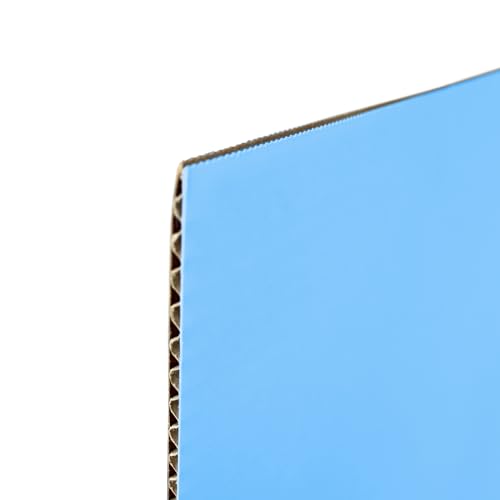 Flipside Products 18" x 48" Sky Blue Project Boards, Pack of 24, Trifold, Presentation Board, DIY Projects, Small Display, Science Fair, Classroom, Clubs, 4H, Graduation - color: Sky Blue