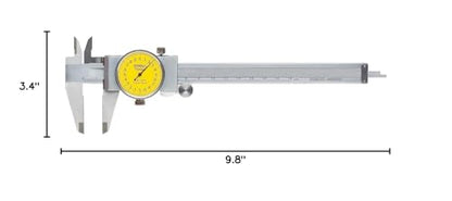 Fowler 52-008-709-0, Premium Dial Caliper With 0-150MM Measuring Range,Yellow - color: Yellow, size: 6"