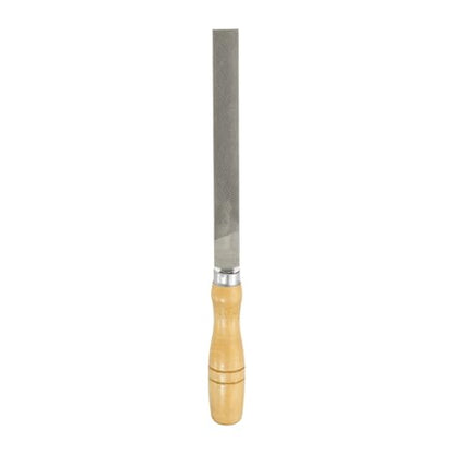 HARFINGTON Flat Coarse Cut File 6" Double Cut Teeth High Carbon Steel Hand Rasp File with Wood Handle for Metal Wood Deburring Removing - size: 6", style: Coarse