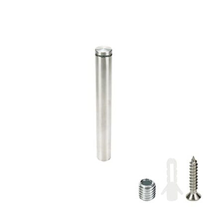 Sign Standoff Screws 1" Dia 8" Length Glass Standoff Bolts Stainless Steel 3/8" Thread Dia Advertising Screws - 4pcs - size: 1" Dia x 8" Length 4pcs