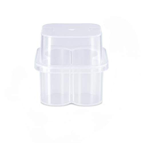 4 Slot, 2-Pack Peptide Case for Fridge, 3ml Vial Holder & Organizer, Transparent Peptide & Insulin Storage Case for Refrigerator, Compact Stackable Travel & Shipping Case - size: 4 Slot 3ml