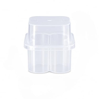 4 Slot, 2-Pack Peptide Case for Fridge, 3ml Vial Holder & Organizer, Transparent Peptide & Insulin Storage Case for Refrigerator, Compact Stackable Travel & Shipping Case - size: 4 Slot 3ml