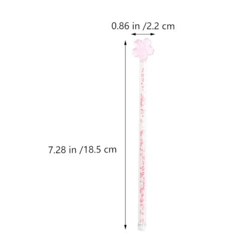 Luxshiny 2-pack Glass Stirring Sticks Flower Design 7.28 inch Beverage Mixing Rods Reusable Drink Stirrers for Coffee Tea Juice Milk Tea Cocktails Bar and Home Use
