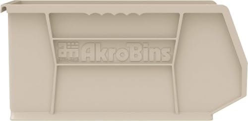 Akro-Mils 30240 AkroBins Plastic Storage Bins, 15"x8"x7", Stone, 12-Pack - color: stone