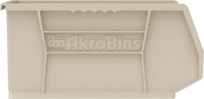 Akro-Mils 30240 AkroBins Plastic Storage Bins, 15"x8"x7", Stone, 12-Pack - color: stone
