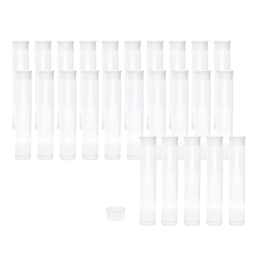 The Beadsmith Clear Plastic Tubes - 3-Inch-Long Round Tubes, 9/16 Inches in Diameter - Flat Caps - Use for Beads, Bath Salts, Wedding & Party Favors, Home or Office Storage - Bag of 25 - size: 3 x 9/16 inches