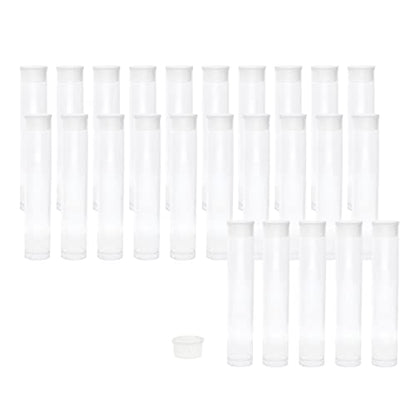 The Beadsmith Clear Plastic Tubes - 3-Inch-Long Round Tubes, 9/16 Inches in Diameter - Flat Caps - Use for Beads, Bath Salts, Wedding & Party Favors, Home or Office Storage - Bag of 25 - size: 3 x 9/16 inches