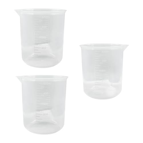 Bivethoi Plastic Beakers, 500ML, 3 Pack - size: 500ml