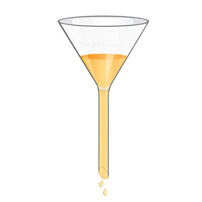 ULAB Scientific Glass Funnel 100mm, Stem Diameter 13mm, 3.3 Borosilicate Glass, Heavy Wall, Pack of 1, UGF1002 - color: 100mm, Pack of 1