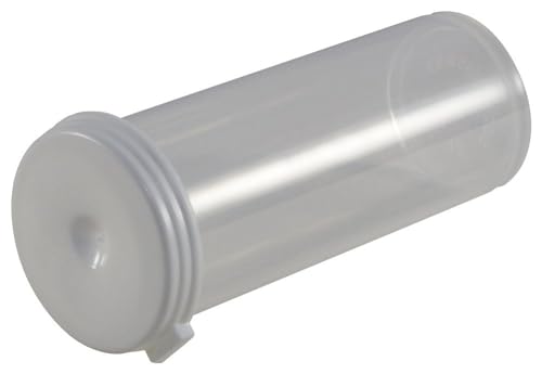 Caplugs CVV-50 CVV Series – Plastic Vial, 30 Pack, Natural Clear PP with White Cap, Vial Size 5 Drams, 0.63 Fl. Oz. Reusable Container, Sample Storage, Packaging, Display, Laboratory (ZCVV50ASMQ2)
