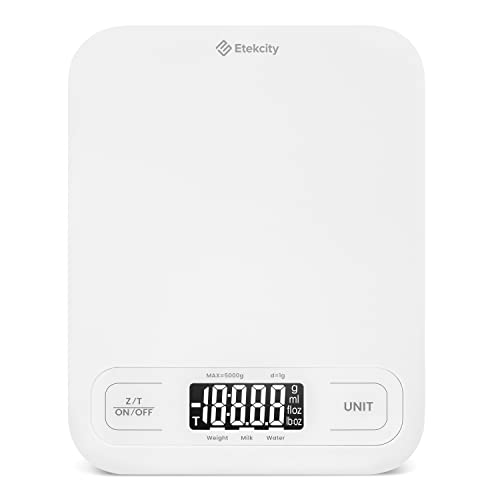 Etekcity Food Kitchen Scale, Digital Grams and Ounces, Large - color: Clean White