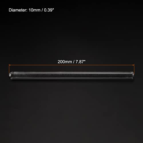 MECCANIXITY 3.3 Borosilicate Glass Stick 7.87" Length 10mm Dia Stir Rod Mixing Tools with Both Ends Round for Lab Kitchen Science 3Pcs - size: 7.87"