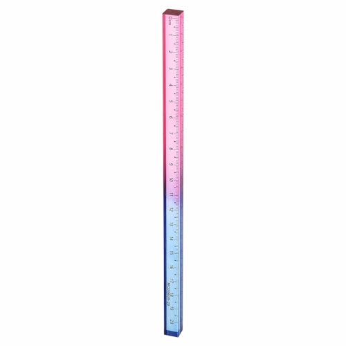HARFINGTON Acrylic Clear Straight Rulers 20cm Metric,Blue-Pink - color: Blue-Pink, size: 20cm