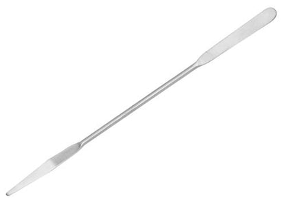EISCO 10PK Semi-Micro Spatulas, 7.9" - Stainless Steel, Polished - Dual Blade, Rounded End & Tapered End