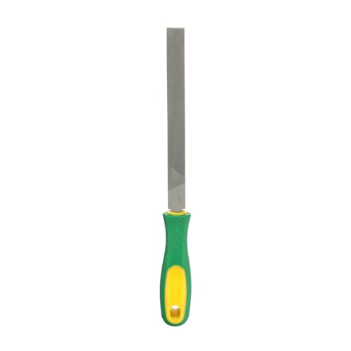HARFINGTON Flat Medium Cut File 8" Double Cut Teeth High Carbon Steel Hand Rasp File with Plastic Handle for Metal Wood Deburring Removing - size: 8", style: Medium