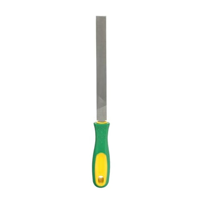 HARFINGTON Flat Medium Cut File 8" Double Cut Teeth High Carbon Steel Hand Rasp File with Plastic Handle for Metal Wood Deburring Removing - size: 8", style: Medium