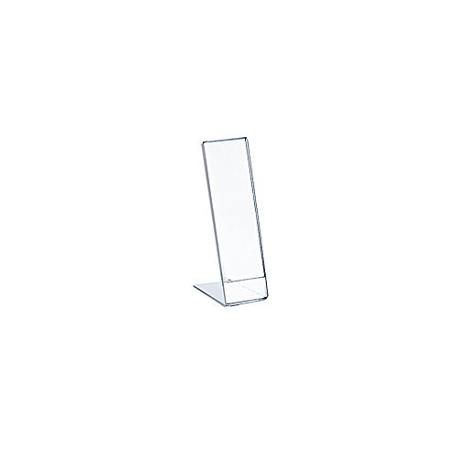Azar Displays 112768 2" W x 8" H Vertical L-Shaped Sign Holder-10pk - size: 2 in W x 8 in H Vertical