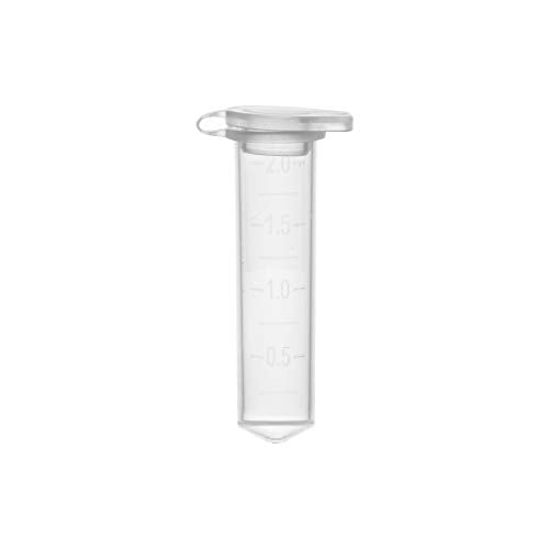 EISCO Pack of 500 Microcentrifuge Tubes, 2mL Capacity, Graduated, Leak Proof, Polypropylene