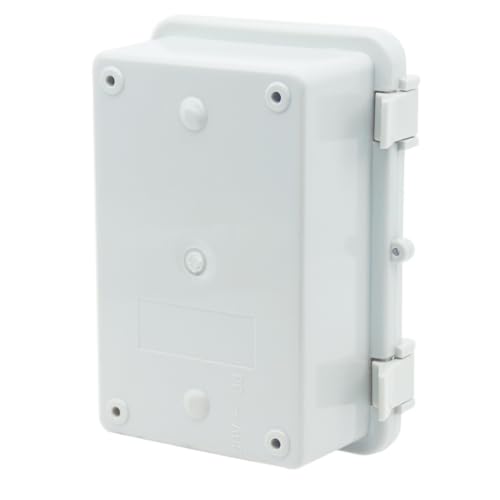 Junction Box, Hinged Clear Cover IP67 Waterproof ABS Project Box with 2 NPT 1/2" Cable Gland, Electrical Box Enclosure with Mounting Plate & Wall Bracket 5.9 x 3.9 x 2.8inch(150x100x70mm) - color: Transparent, size: 5.9"x3.9"x2.8"