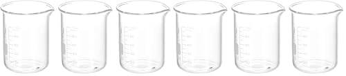 PATIKIL 3Pcs 100ml Low Form Glass Beaker, 3.3 Borosilicate Glass Graduated Printed Scale Measuring Cups with Spout for Kitchen Lab Liquids (Pack of 2) - size: 100ml (Pack of 2)