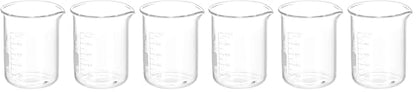 PATIKIL 3Pcs 100ml Low Form Glass Beaker, 3.3 Borosilicate Glass Graduated Printed Scale Measuring Cups with Spout for Kitchen Lab Liquids (Pack of 2) - size: 100ml (Pack of 2)