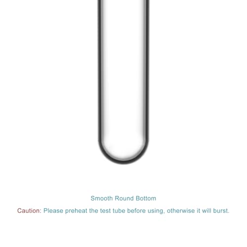 StonyLab 200 Pack Borosilicate Glass Round Bottom Test Tubes, 12 mm OD X 75 mm Length (200 Pack) - style: 200 Pack