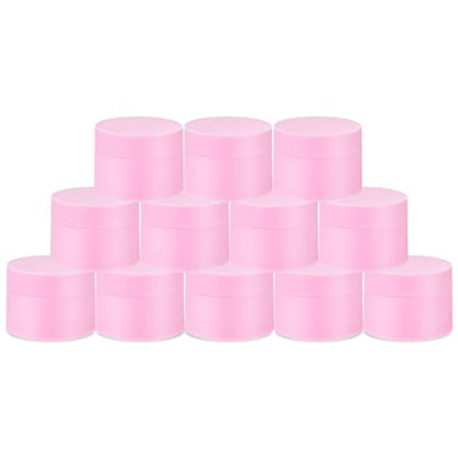 Plastic Containers,Plastic Lotion Jar with Inner Liners & Dome Lids,1.25 Oz - color: Pink