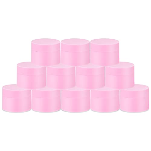 Plastic Containers,Plastic Lotion Jar with Inner Liners & Dome Lids,1.25 Oz - color: Pink